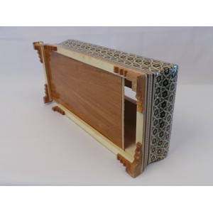 Khatam on Wood Tissue Box - HKH3012-Persian Handicrafts