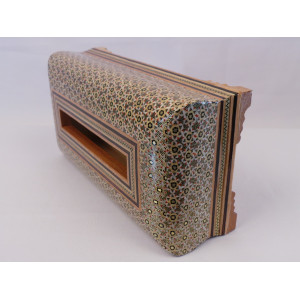 Khatam on Wood Tissue Box - HKH3013-Persian Handicrafts
