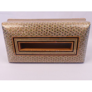 Khatam on Wood Tissue Box - HKH3013-Persian Handicrafts