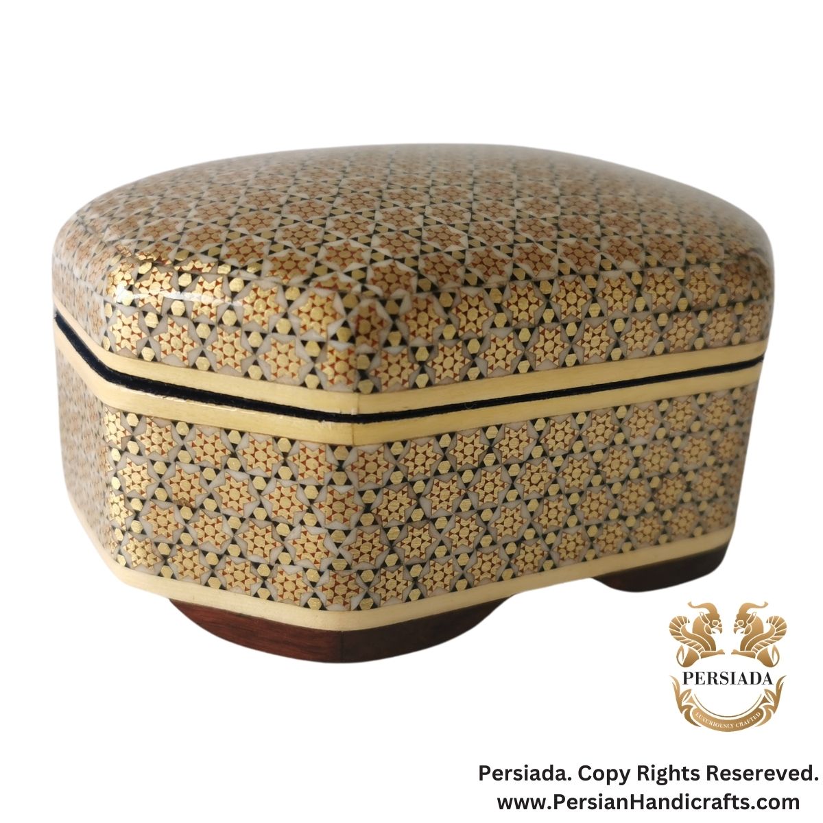 Exquisite Wooden Jewelry Box | Khatam Marquetry| HKH9005-Persiada Persian Handicrafts