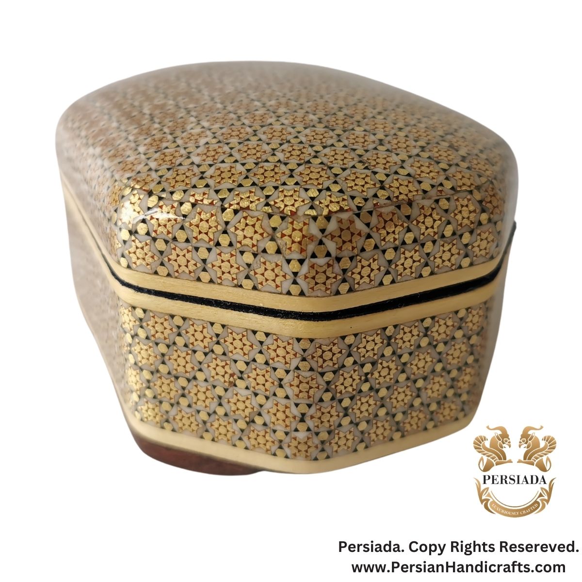 Exquisite Wooden Jewelry Box | Khatam Marquetry| HKH9005-Persiada Persian Handicrafts