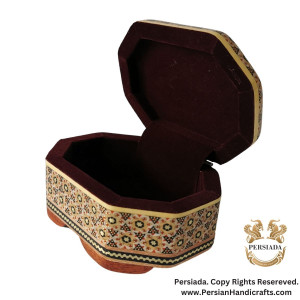 Painted Jewelry Box | Khatam Marquetry| HKH9009-Persiada Persian Handicrafts