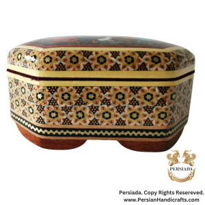 Painted Jewelry Box | Khatam Marquetry| HKH9009-Persiada Persian Handicrafts