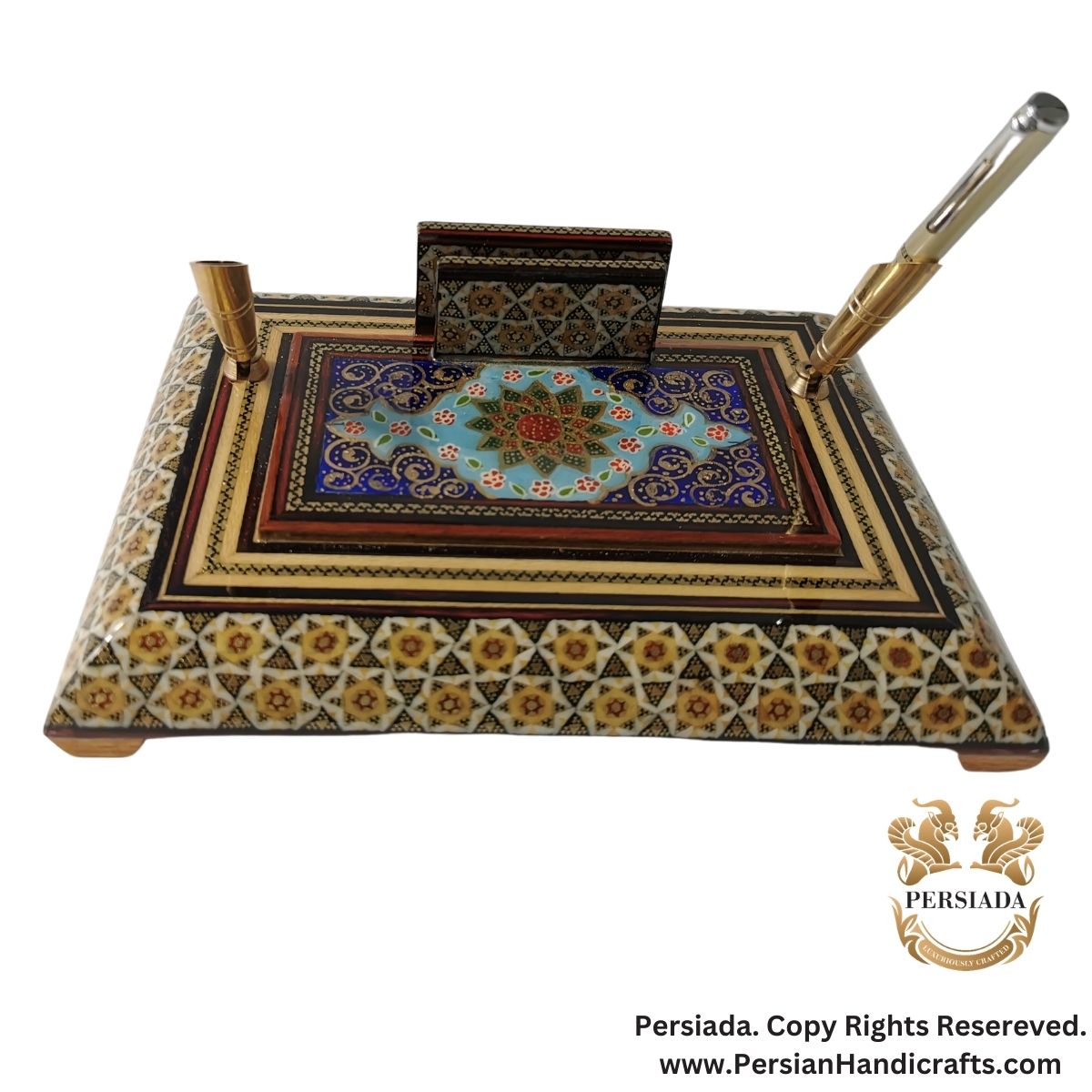 Classical Desk Penholder | Khatam Marquetry | HKH9012-Persiada Persian Handicrafts