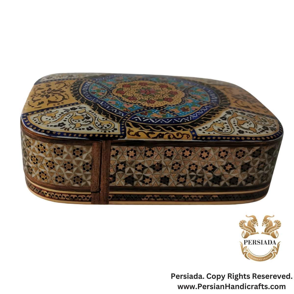 Delicate Jewelry Box | Khatam Marquetry | HKH9014-Persiada Persian Handicrafts