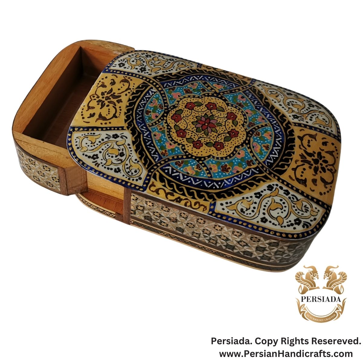 Delicate Jewelry Box | Khatam Marquetry | HKH9014-Persiada Persian Handicrafts