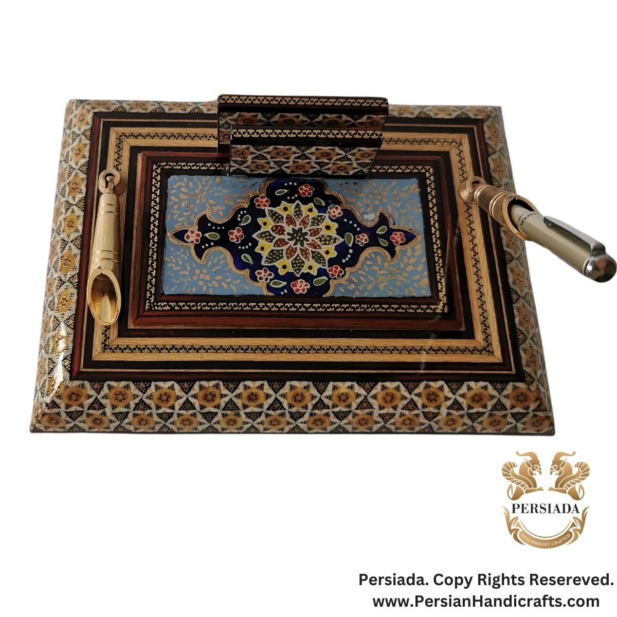 Classical Desk Penholder | Khatam Marquetry | HKH9016-Persiada Persian Handicrafts