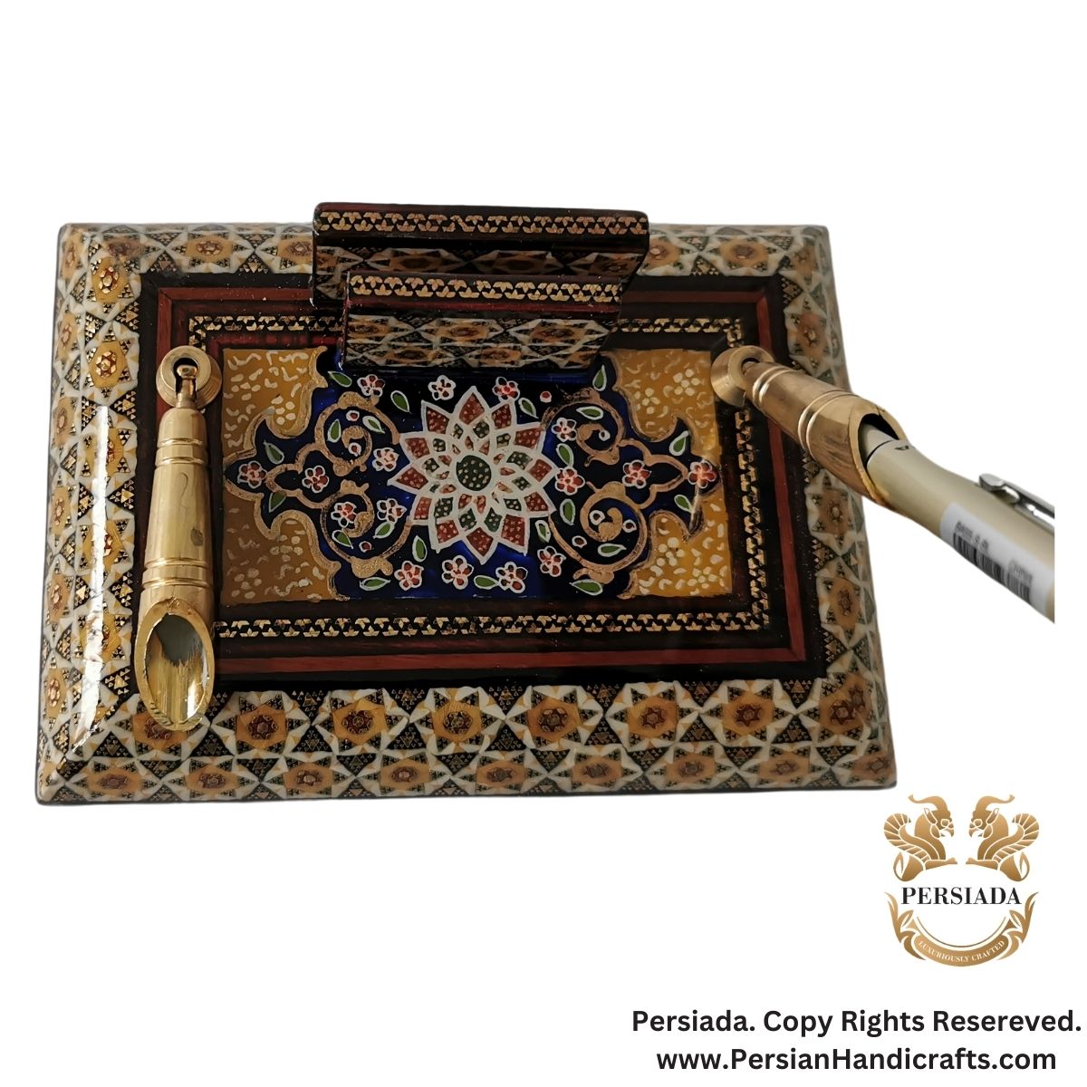 Classical Desk Penholder | Khatam Marquetry | HKH9017-Persiada Persian Handicrafts