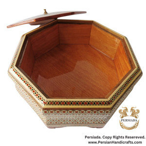 Octagonal Candy Dish | Khatam Marquetry  | HKH9004-Persiada Persian Handicrafts