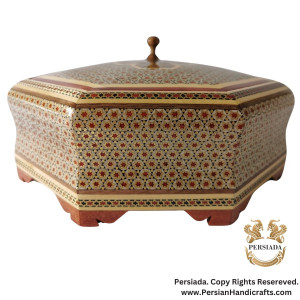 Octagonal Candy Dish | Khatam Marquetry  | HKH9004-Persiada Persian Handicrafts