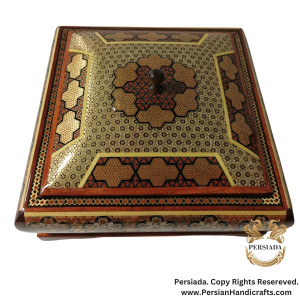 Exquisite Square Candy Dish | Khatam Marquetry| HKH9015-Persiada Persian Handicrafts