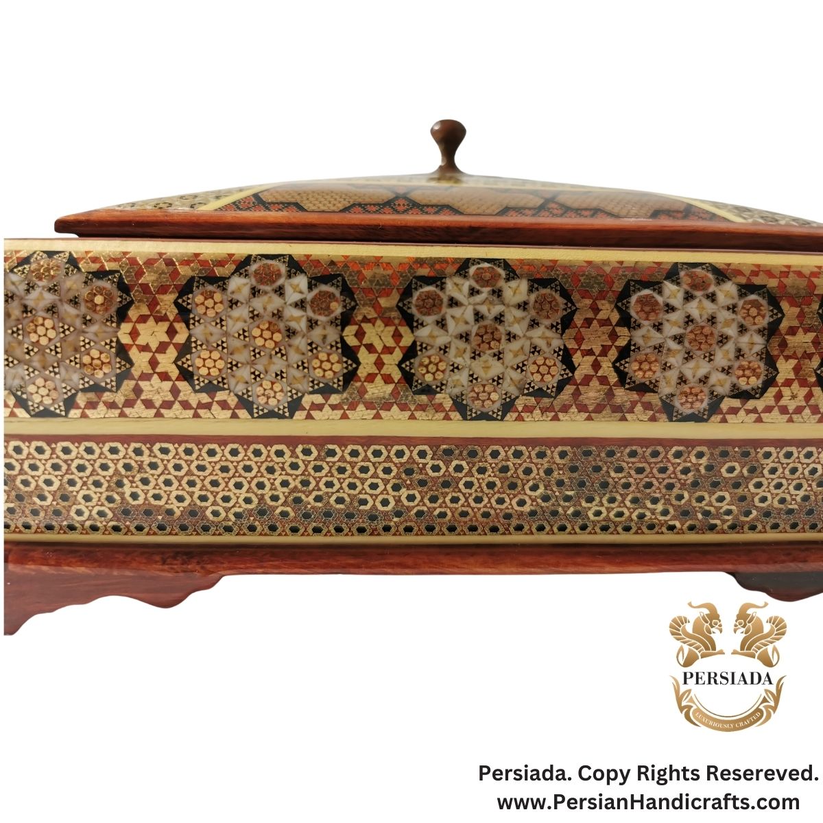 Exquisite Square Candy Dish | Khatam Marquetry| HKH9015-Persiada Persian Handicrafts