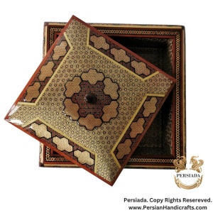 Exquisite Square Candy Dish | Khatam Marquetry| HKH9015-Persiada Persian Handicrafts