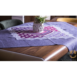 Tablecloth Bedspread Set | Macrame Knotting | HBS1001-Persiada Persian Handicrafts