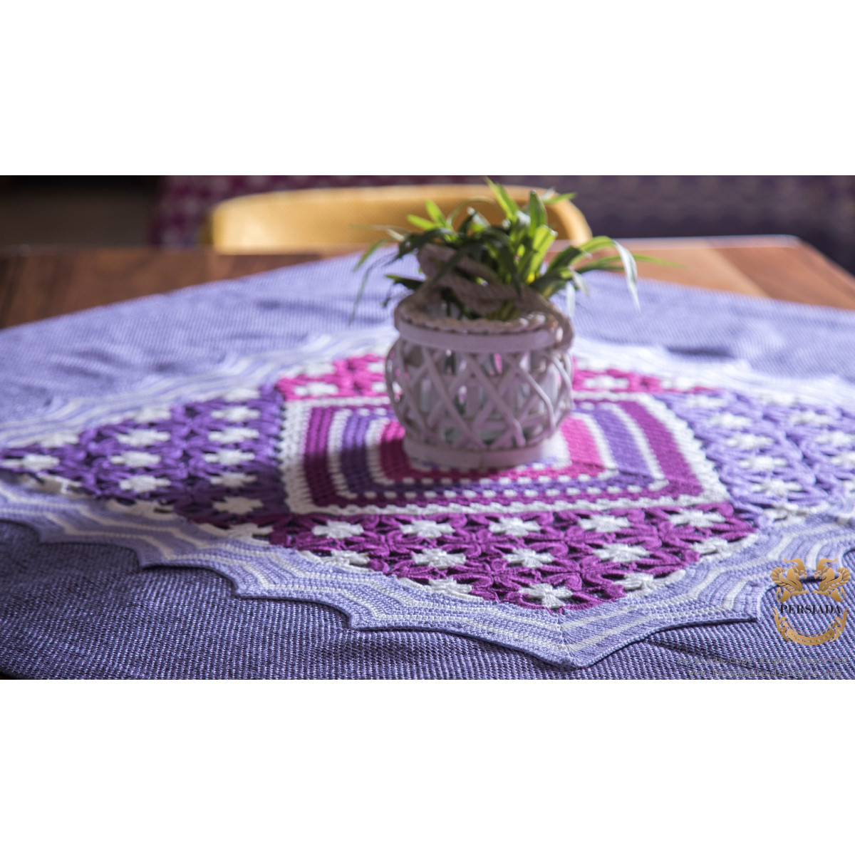 Tablecloth Bedspread Set | Macrame Knotting | HBS1001-Persiada Persian Handicrafts