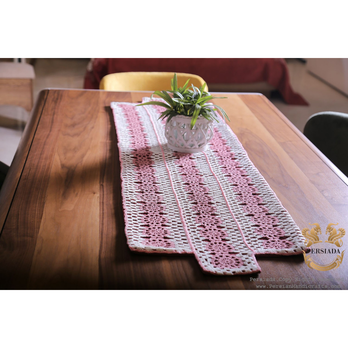 Tablecloth Bedspread Set | Macrame Knotting | HBS1003-Persiada Persian Handicrafts