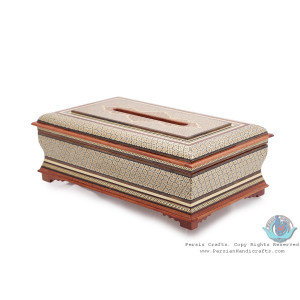 Privileged Custom Design Khatam Marquetry Tissue Box -	HKH3901-Persian Handicrafts