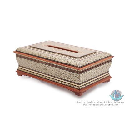 Privileged Custom Design Khatam Marquetry Tissue Box -	HKH3901