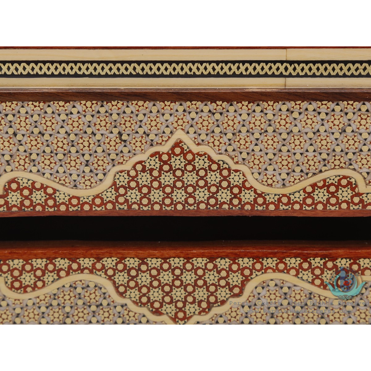 Privileged Custom Design Khatam Marquetry Tissue Box -	HKH3901-Persian Handicrafts
