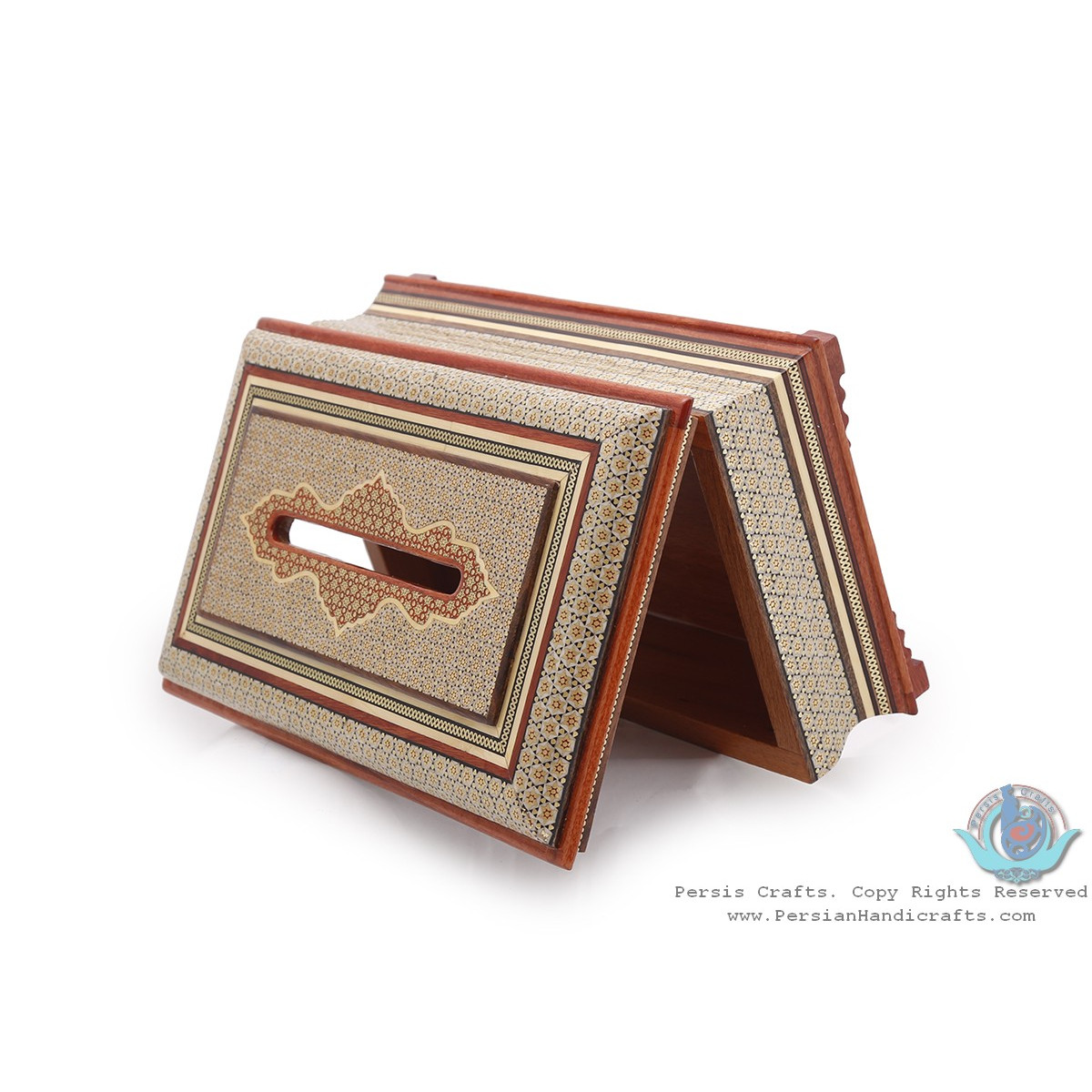 Privileged Custom Design Khatam Marquetry Tissue Box -	HKH3901-Persian Handicrafts