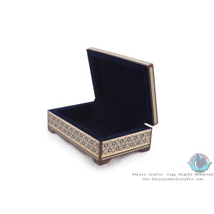 Tazhib Miniature on Khatam Marquetry Decorative Boxes (3 pcs) - HKH3908-Persian Handicrafts