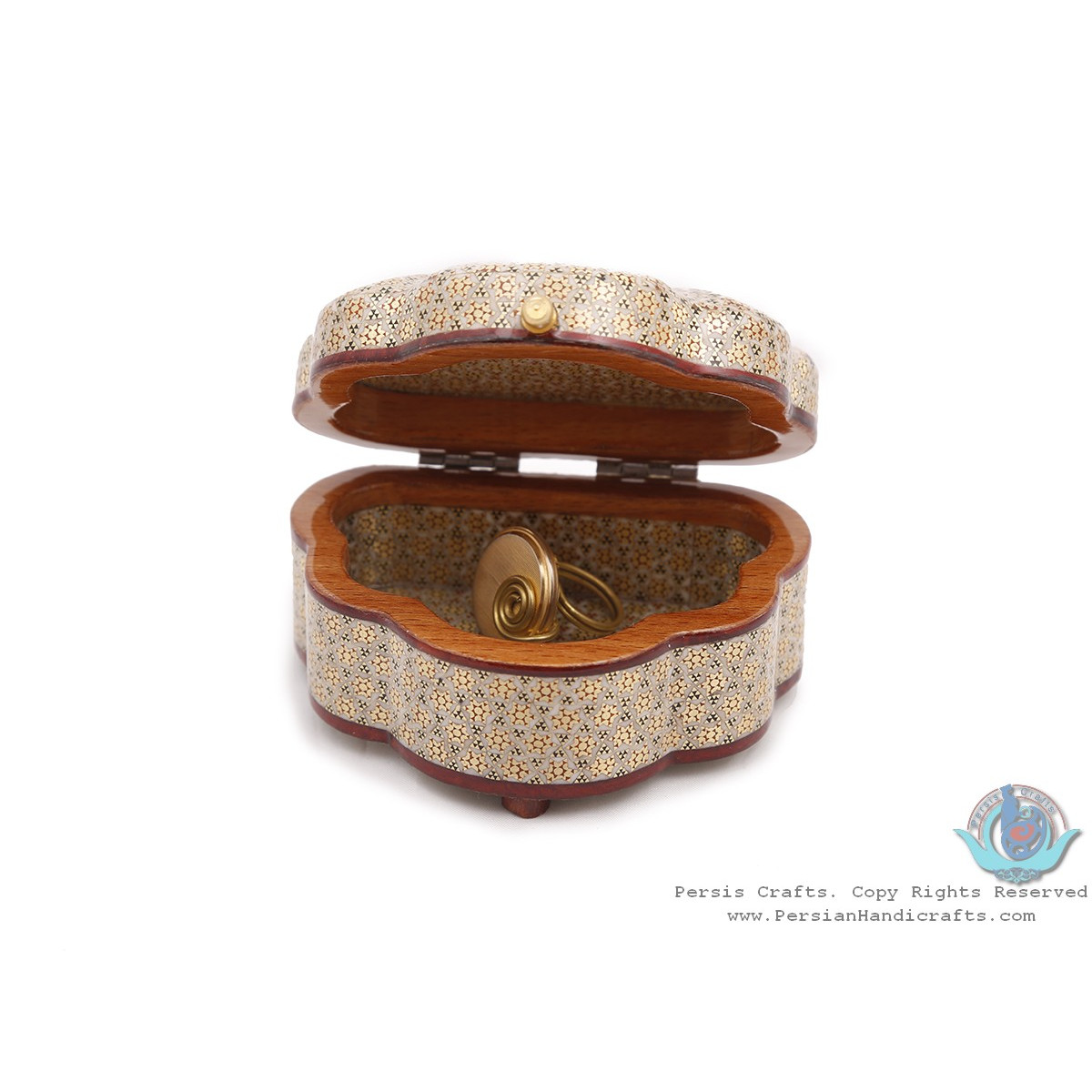 Pearl Shape Privileged Khatam Marquetry on Jewellery Box - HKH3912-Persian Handicrafts