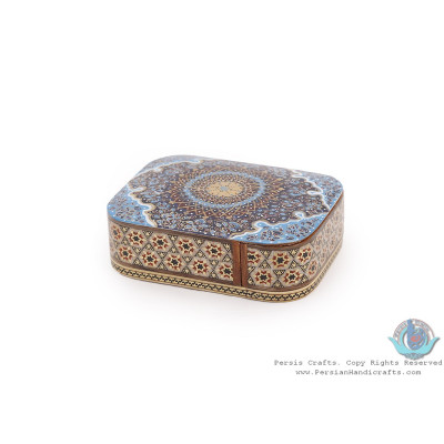 Tazhib Design Khatam Marquetry Slide in Jewellery Box - HKH3914