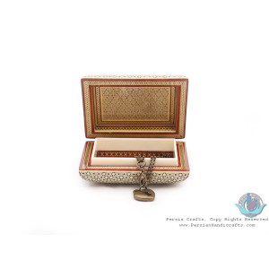 Classy Design Khatam Marquetry on Soup Shape Box  - HKH3916-Persian Handicrafts