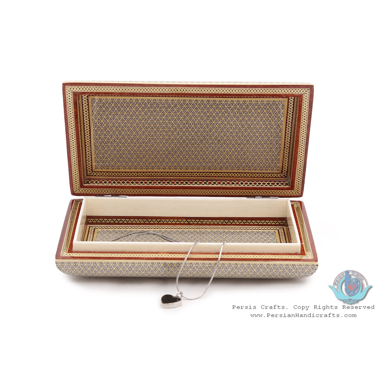 Privileged Fine Khatam Marquetry on Soup Shape Box  - HKH3917-Persian Handicrafts