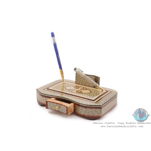 Privileged Classical Design Khatam Marquetry Pen Holder - HKH3919-Persian Handicrafts