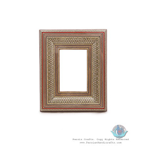 Khatam Marquetry Premium Photo Frame with Back Stand - HKH3923-Persian Handicrafts