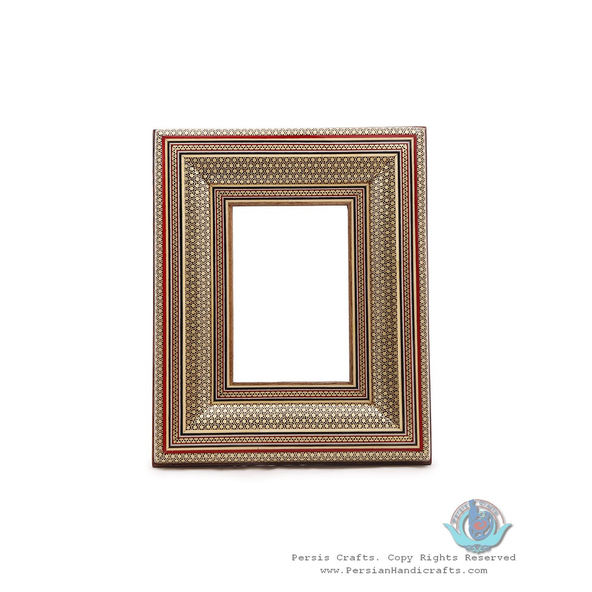 Khatam Marquetry Premium Photo Frame with Back Stand - HKH3924-Persian Handicrafts