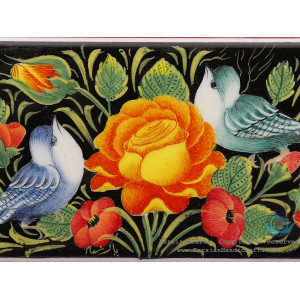 Privileged Jewelry Khatam Box w Flower Bird Miniature - HKH4000-Persian Handicrafts
