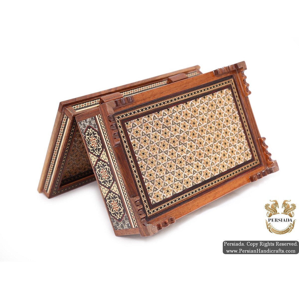 Treasure Chest Box | In & Out Custom Made Khatam Marquetry | HKH5101-Persian Handicrafts