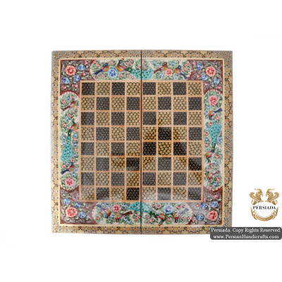 Backgammon & Chess Set | Miniature Khatam Marquetry | HKH5104