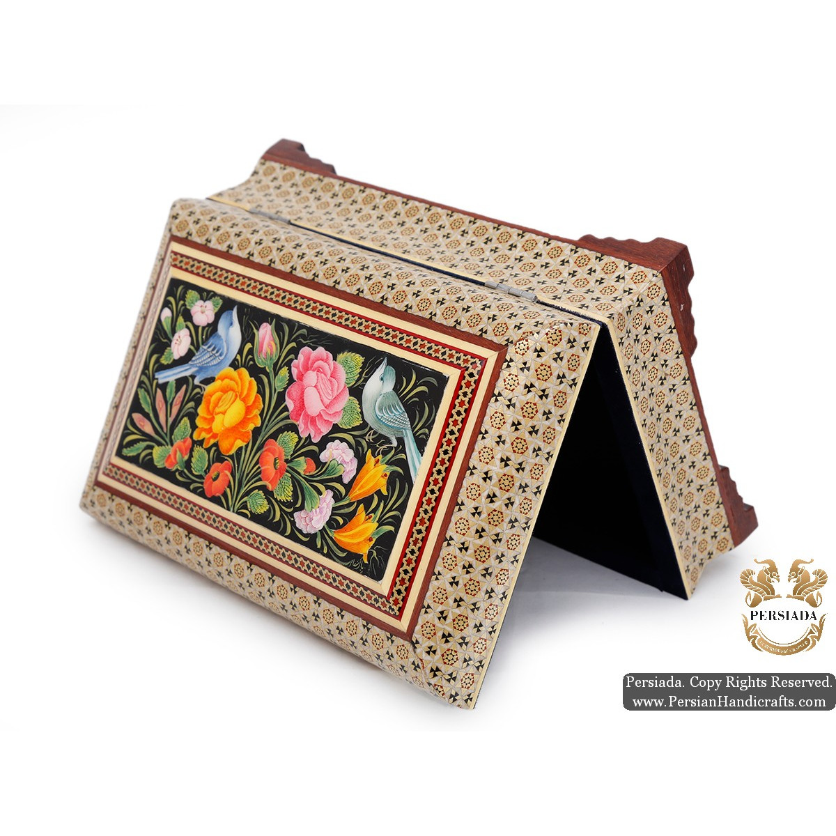 Classy Jewellery Box | Miniature Khatam Marquetry | HKH5106-Persian Handicrafts