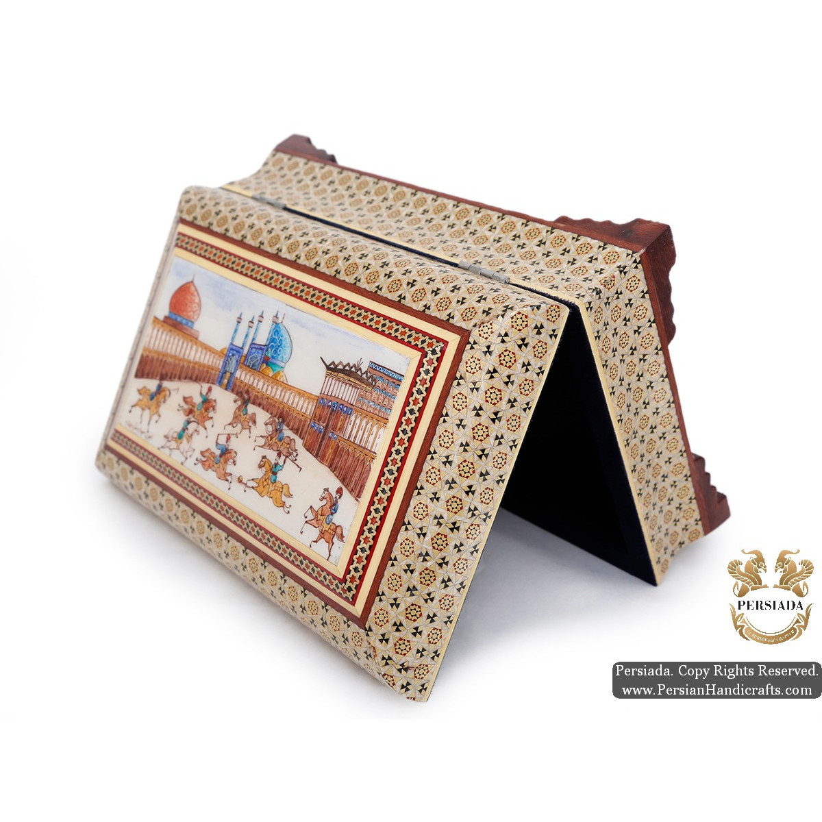 Classy Jewellery Box | Miniature Khatam Marquetry | HKH5107-Persian Handicrafts