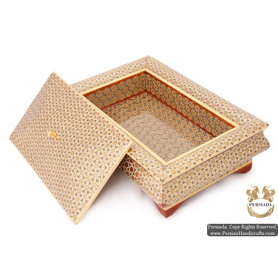 Decorative Wooden Storage Box | In & Out Khatam Shiny Gold Marquetry | HKH5109 Decorative Wooden Storage Box | In & Out Khatam Shiny Gold Marquetry | HKH5109