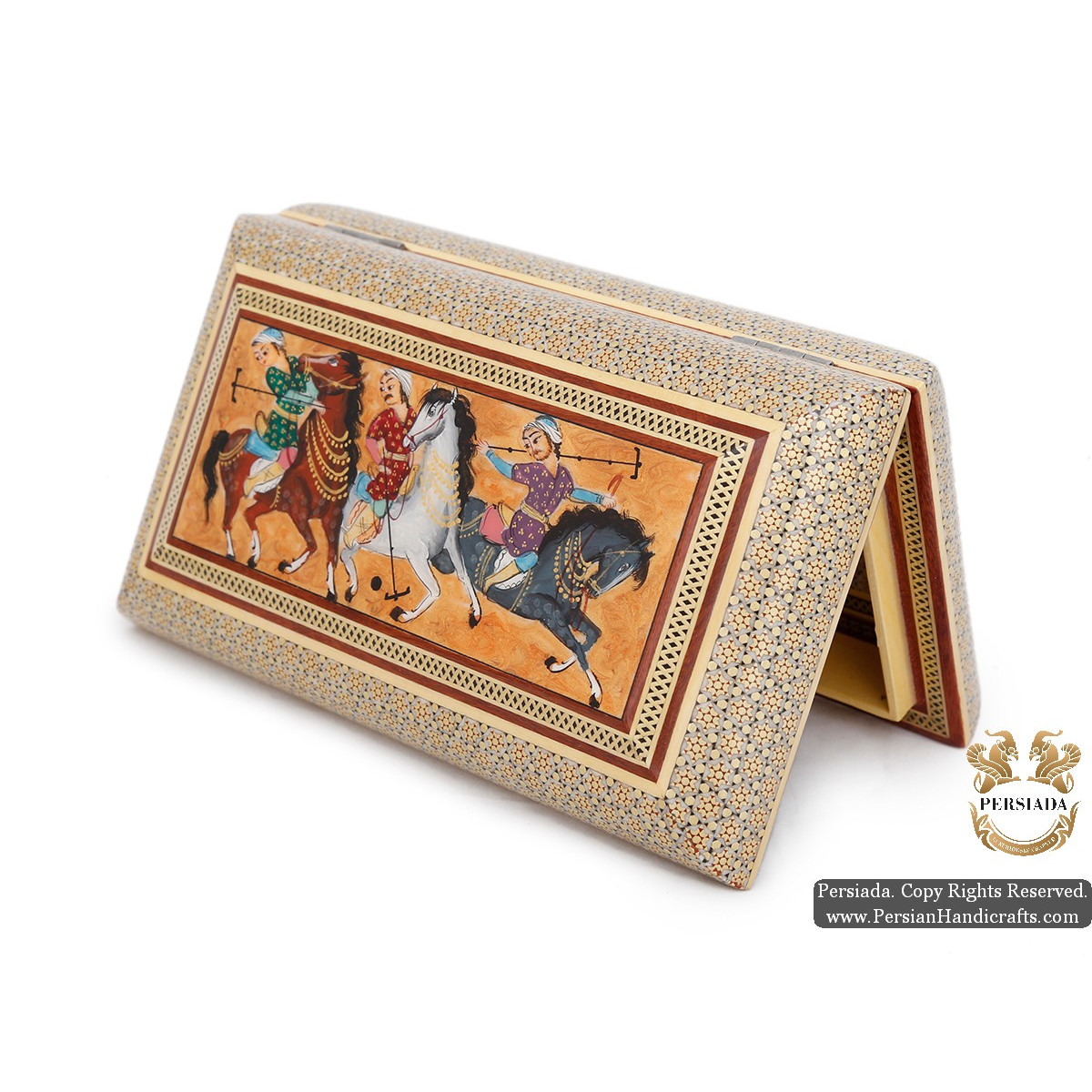 Jewellery Box | Chovgan Game Miniature Khatam Marquetry | HKH5113-Persian Handicrafts