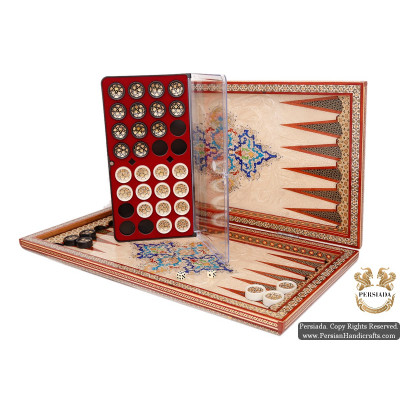 Backgammon & Chess Set | Superior Miniature Khatam Marquetry | HKH5114 Backgammon & Chess Set | Superior Miniature Khatam Marquetry | HKH5114