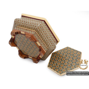 Candy Mini Storage Box | Classy Khatam Marquetry | HKH5115-Persian Handicrafts
