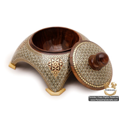 Iranian Arch Look Sugar Bowl | Khatam Marquetry | HKH5201 Iranian Arch Look Sugar Bowl | Khatam Marquetry | HKH5201