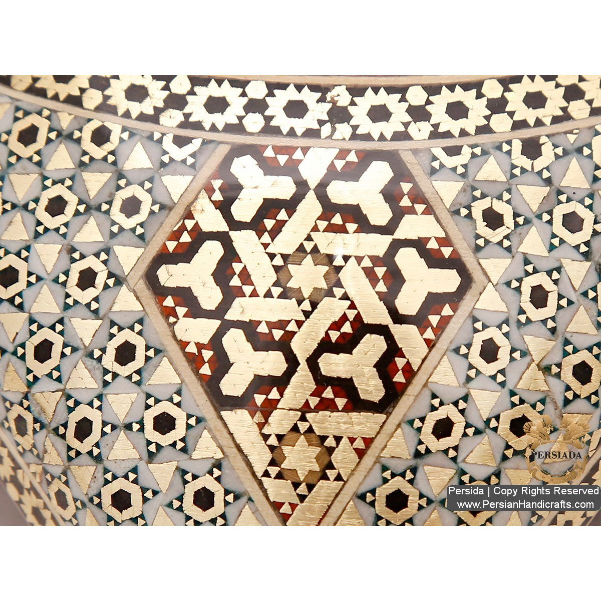 Iranian Arch Look Sugar Bowl | Khatam Marquetry | HKH520 Persiada