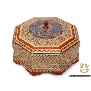 Candy Storage Box | In & Out  Khatam Marquetry | HKH6101-Persian Handicrafts