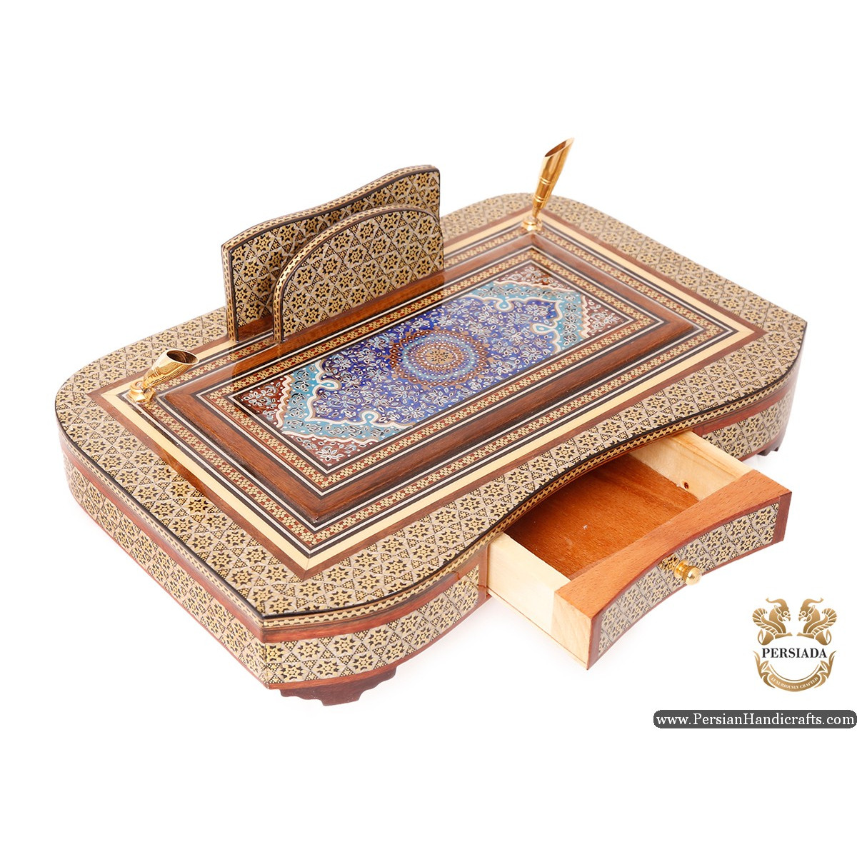 Pen Holder Letter Sorter | Miniature Khatam Marquetry | HKH6103-Persian Handicrafts