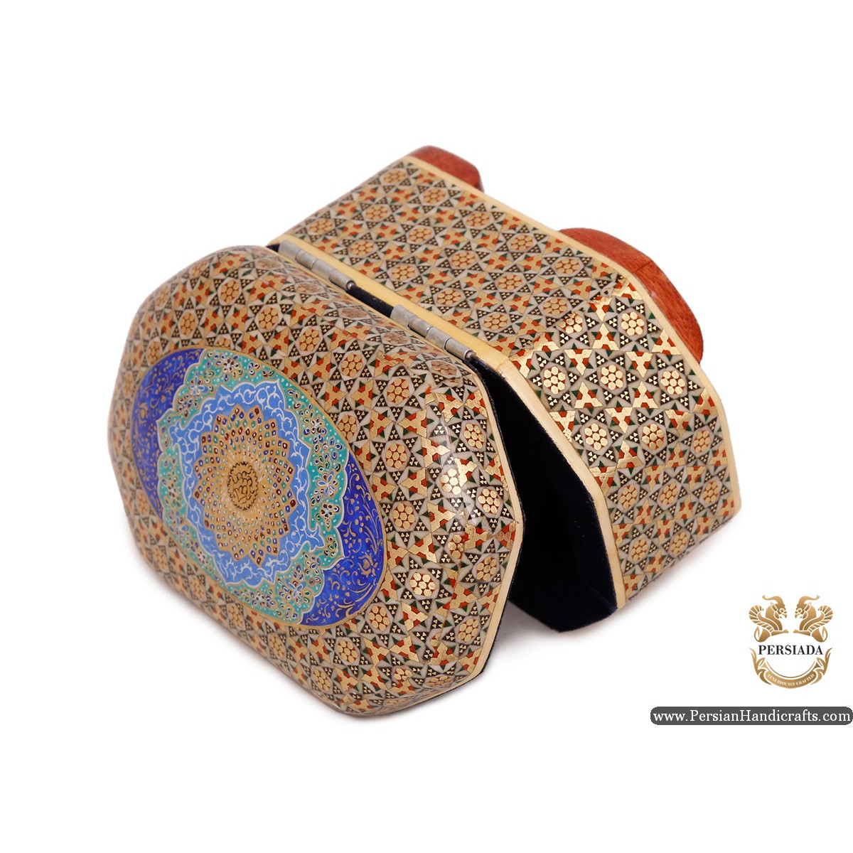 Mini jewellery Box | Miniature Khatam Marquetry | HKH6107-Persian Handicrafts