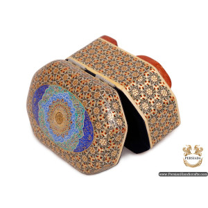 Mini jewellery Box | Miniature Khatam Marquetry | HKH6107-Persian Handicrafts