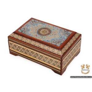 Decorative Set Box | Miniature Khatam Marquetry | HKH6109-Persian Handicrafts