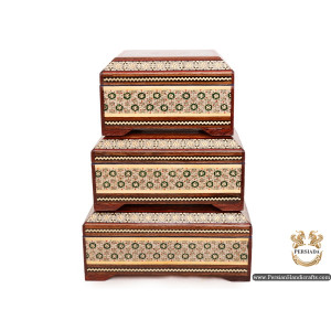 Decorative Set Box | Miniature Khatam Marquetry | HKH6109-Persian Handicrafts