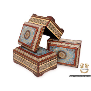 Decorative Set Box | Miniature Khatam Marquetry | HKH6109-Persian Handicrafts